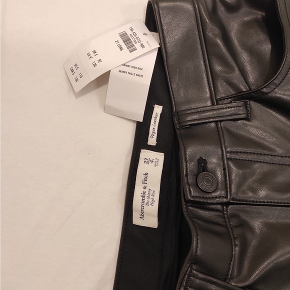 Abercrombie & Fitch vegan leather pants size 4/27 - Picture 7 of 10